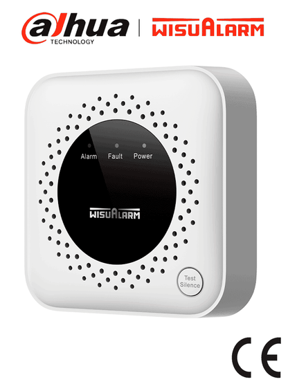 DAHUA WISUALARM DHI-HY-GB40A -Detector de gas propano (C3H8) autónomo  sensor de gas catalítico  salida de relevador  salida de válvula  detección de temperatura ambiente  alarma de 70 dB  LED indicadores  certificación CE  #LoNuevo #Wisualarm #WR