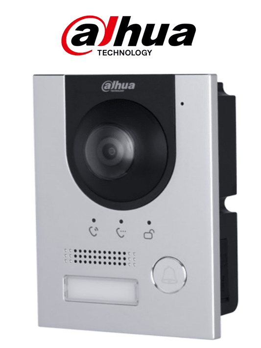 Dahua DHI-VTO2201F-P-S2  Frente de calle IP 2MP/ IK 07/ IP 65/ Control de Cerradura/ Aluminio/ Compatible con App DMSS/ Apertura remota/ Alimentación a 12V / #VDP #ASE