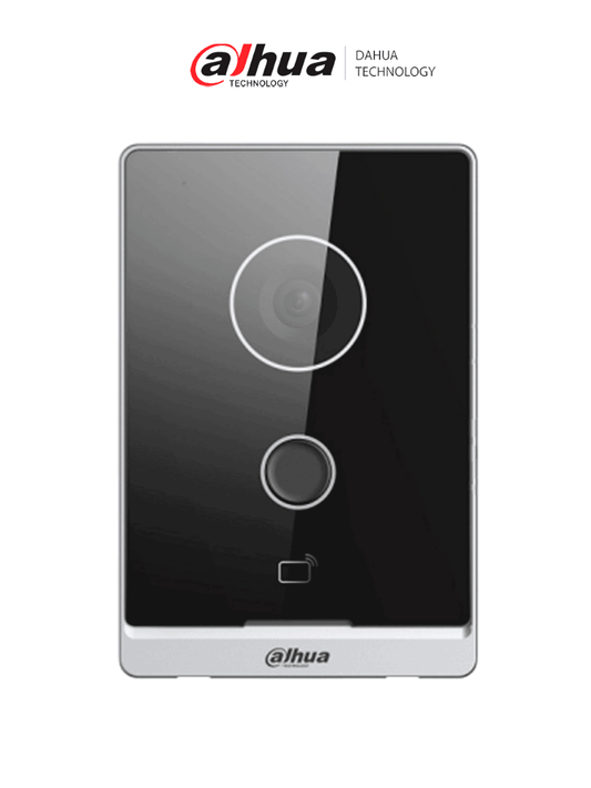 DAHUA VTO2211G-WP-S2 - Frente de Calle WiFi para Videoportero IP ultradelgado y estético. Cámara de 2MP con ángulo de 125°. Permite apertura con tarjeta Mifare  app o monitor. Resistente IP65  con PoE y entradas/salidas de alarma. Ideal para segurid