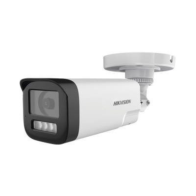[Audio Bidireccional + Dual Light + ColorVu] Bala TURBOHD 4K (8 Megapixel) / Lente 3.6 mm / 80 mts IR EXIR + 80 mts Luz Blanca / Micrófono y Bocina Integrado / Exterior IP67 / Metal / dWDR