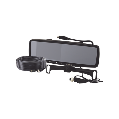 Sistema alámbrico de reversa con cámara y monitor de 4.3 pulgadas  Incluye cámara para placa de  170°