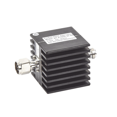 Atenuador en Línea de 30 dB  20 Watt Máx. CD-3 GHz  Interiores  N Macho-Hembra.