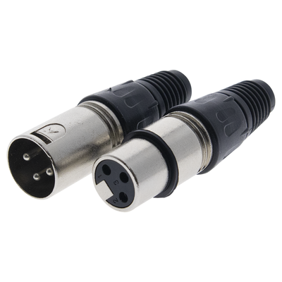 Kit Conector XLR Hembra + XLR Macho | Ideal para Conexiones de Micrófonos  Mezcladoras | Equipo de Audio Profesional