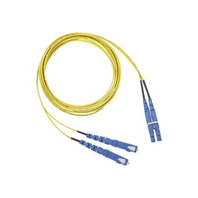Jumper de Fibra Optica Monomodo 9/125 OS2  LC-SC Duplex  OFNR (Riser)  Color Amarillo  1 Metro