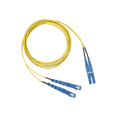 Jumper de Fibra Optica Monomodo 9/125 OS2  LC-SC Duplex  OFNR (Riser)  Color Amarillo  3 Metros