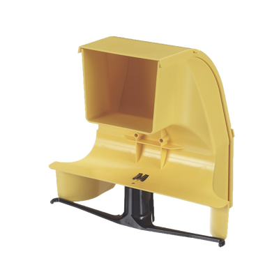 Bajada Para Canaleta FiberRunner™  Uso con Medidas 4x4  6X4  12X4  o 24X12  Con Reducción a 4X4  Color Amarillo