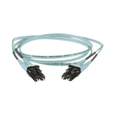 Jumper de Fibra Optica Multimodo 50/125 OM3  LC-LC Duplex  OFNR (Riser)  Color Aqua  8 Metros