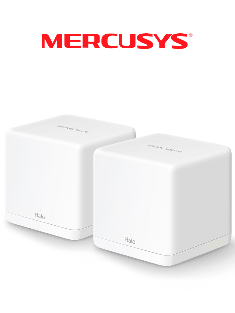 MERCUSYS Halo H30G(2-pack) - KIT de Sistema Inalámbrico H30G Mesh con doble banda 2.4GHz y 5GHz AC 1300Mbps  dos puertos 10/100/1000 Mbps  control vía aplicación y roaming continuo.