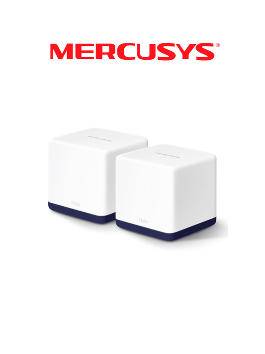 MERCUSYS HALO H50G(2-PACK) - Sistema Wi-Fi Mesh AC1900 para todo el hogar con red unificada  roaming continuo  cobertura completa  doble banda Wi-Fi de 1.9 Gbps  control sencillo mediante aplicación y puertos Gigabit completos.