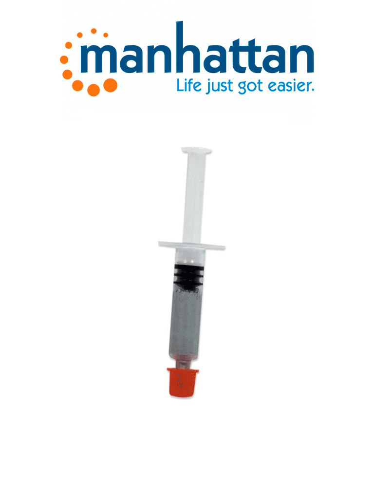 MANHATTAN 701662 Pasta Térmica para CPU 1.5 g Dispensador de jeringa con tapa  para una precisa y fácil aplicación