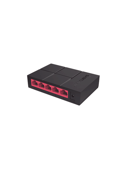 MERCUSYS MS105G - Switch no administrable para escritorio con 5 puertos 10/100/1000 Mbps  diseño compacto y función Plug and Play.