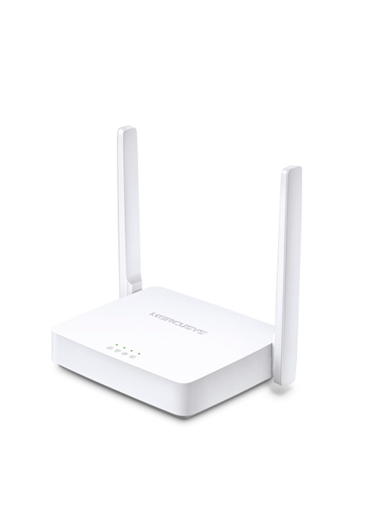 MERCUSYS MW302R -   Router inalámbrico N de 2.4 GHz con velocidad de 300 Mbps  1 puerto WAN 10/100 Mbps  2 puertos LAN 10/100 Mbps y 2 antenas de 5 dBi. Compatible con IPv6 e IPTV.