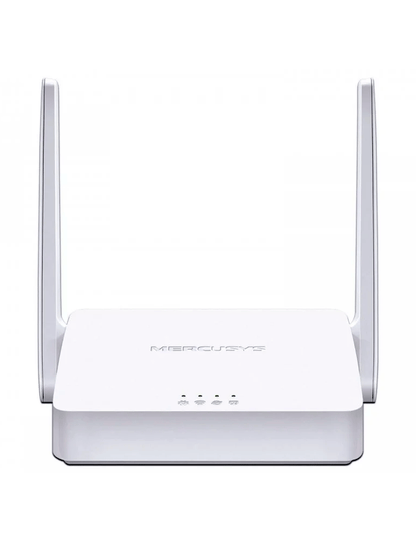 MERCUSYS MW302R -   Router inalámbrico N de 2.4 GHz con velocidad de 300 Mbps  1 puerto WAN 10/100 Mbps  2 puertos LAN 10/100 Mbps y 2 antenas de 5 dBi. Compatible con IPv6 e IPTV.