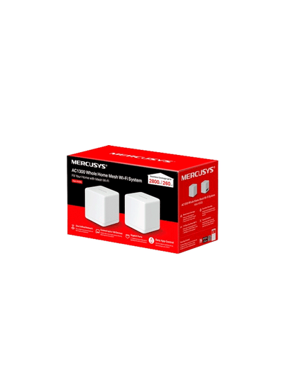 MERCUSYS Halo H30G(2-pack) - KIT de Sistema Inalámbrico H30G Mesh con doble banda 2.4GHz y 5GHz AC 1300Mbps  dos puertos 10/100/1000 Mbps  control vía aplicación y roaming continuo.