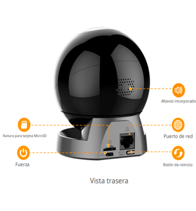 IMOU REX - Camara IP PT Wifi de 2 Megapixeles/ IR de 10 Metros/ Microfono Integrado para Audio Dos Vías/ Luz Visible y Sirena Incorporada/ Smart Tracking/ Ranura MicroSD/ Modo de Privacidad/