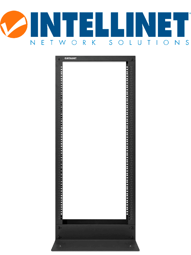 INTELLINET - 715966 - Rack de dos postes  19" / 22U  Presentación Flatpack (Desarmado)  19"  Negro