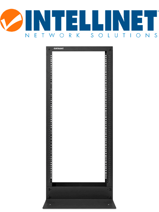 INTELLINET - 715966 - Rack de dos postes  19" / 22U  Presentación Flatpack (Desarmado)  19"  Negro