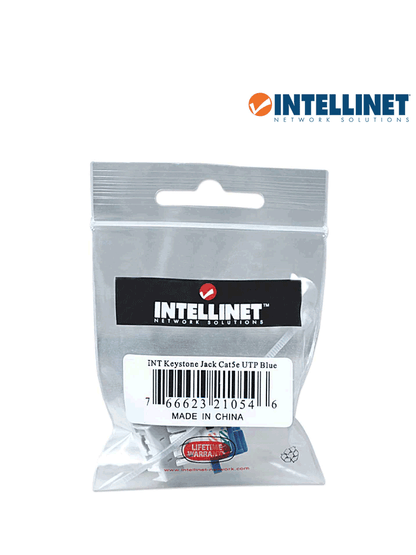 INTELLINET 210546 - Jack CAT 5e / De impacto 110 / Keystone / Color azul