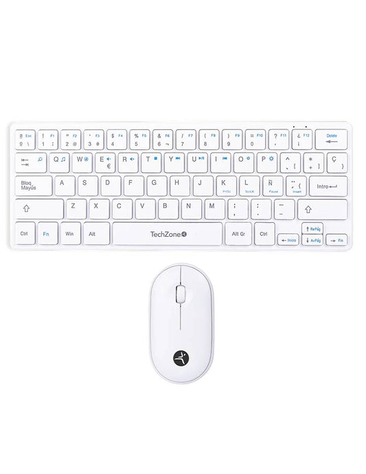 Kits para Teclado Y Mouse TECHZONE Young Pop White
