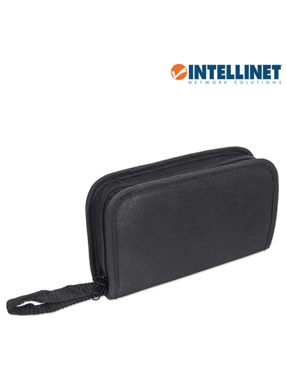 INTELLINET 780070 - Kit de herramientas para red de 4 piezas: probador de cable UTP  ponchadora  pinza crimpeadora y pelador de cable