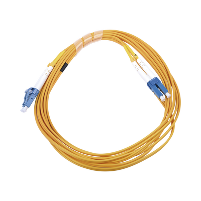 Jumper de Fibra Óptica Monomodo 9/125 LC/UPC-LC/UPC  PVC  2.0 mm  Dúplex  amarillo  3 metros