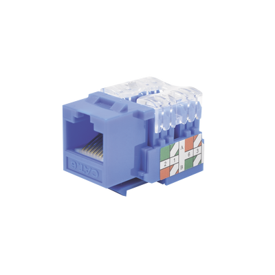 Módulo Jack 110 Cat6  Keystone para faceplate - Color Azul
