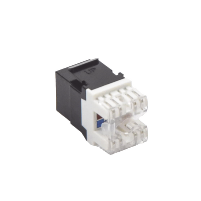 Módulo Jack Keystone Cat6 con terminación en ángulo 180 º  Color Negro