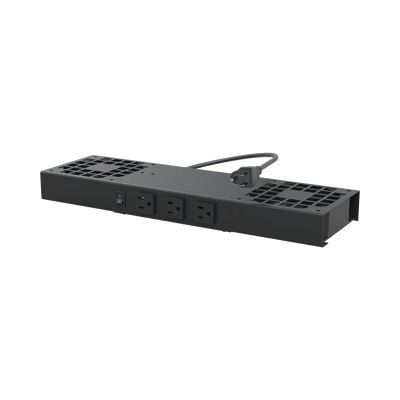 Kit de 2 Ventiladores (12 x 12 cm) con 3 Tomas de Corriente 110 Vca/50 Hz con Clavija