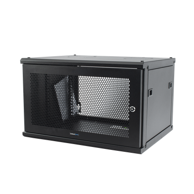 Gabinete Linkedpro de Montaje en Pared  de 19in  Puerta Perforada  6 UR  340 mm de Profundidad  Color Negro