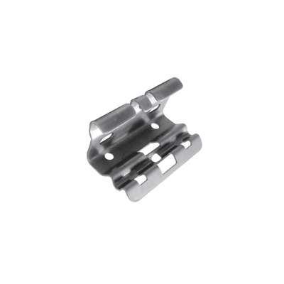 Mini clip automático  para unir tramos de charola  con acabado Electro Zinc