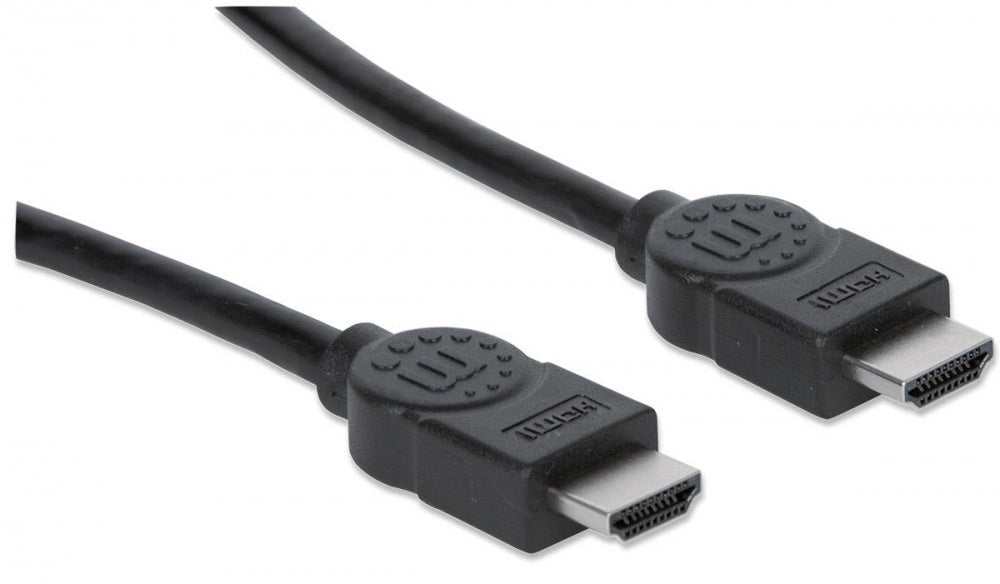 MANHATTAN 308816- Cable HDMI de Alta Velocidad de 1 Metro/ Resolucion 4K@30Hz/ Soporta 3D/ HDMI Macho a Macho/ Soporta Canal de Retorno de Audio (ARC)/ Blindado para Reducir Interferencia/