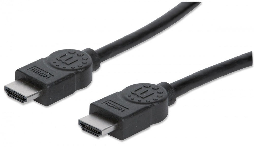 MANHATTAN 308816- Cable HDMI de Alta Velocidad de 1 Metro/ Resolucion 4K@30Hz/ Soporta 3D/ HDMI Macho a Macho/ Soporta Canal de Retorno de Audio (ARC)/ Blindado para Reducir Interferencia/