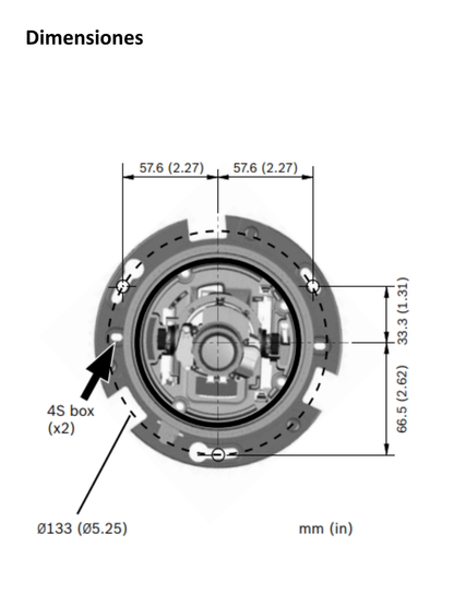 BOSCH V_ NIN73023A3A - Camara domo  1080p / Lente 3 a 9 mm / Hibrido / Analiticos