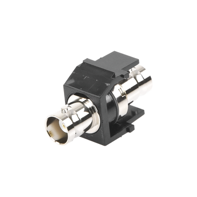 Módulo Acoplador Coaxial Tipo BNC  Keystone  de 50 Ohms  Color Negro