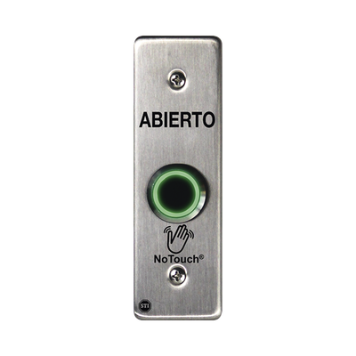 Interruptor IR NoTouch® de Acero Inoxidable  Montaje Delgado  Caja Posterior  ABIERTO