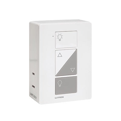 (Caseta Wireless) Adaptador inteligente para tomacorriente  seleccione 1 de las 3 funciones  atenuador  apagador ó repetidor señal inalámbrica Lutron. 100W LED / 300W INC/HAL