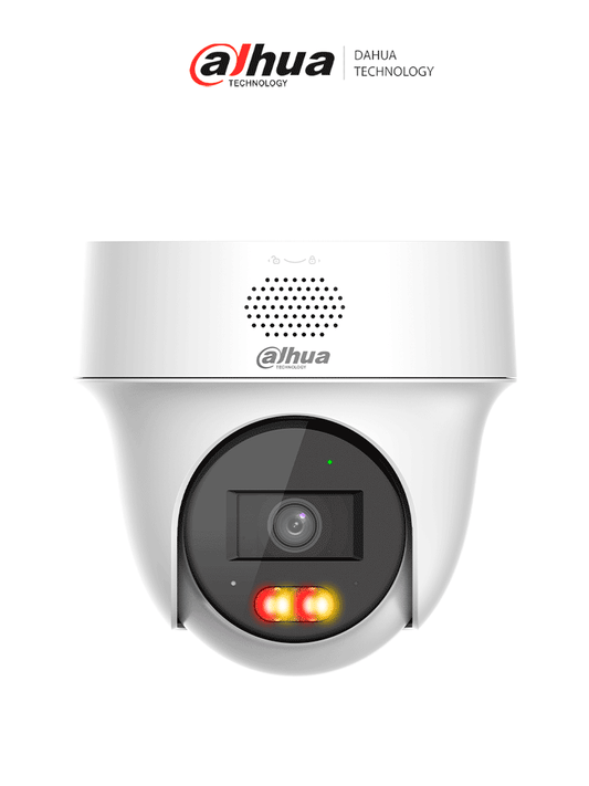 DAHUA IPC-PT1239H-PV-0280B - Cámara PT IP domo de 2 Megapixeles / Lente de 2.8 mm/ 30 Metros de Iluminación Dual Inteligente/ Audio dos vías/ Detección de humanos y vehículos/ Protección Perimetral/ Disuasión activa/ PoE/ IP66/#LoNuevo