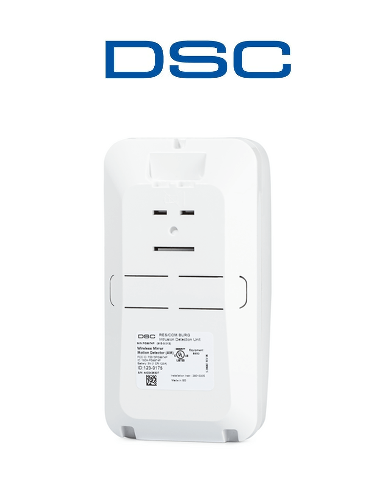 DSC PG9984P - Detector de Movimiento Óptica de espejo doble tecnología Pasivo y Microondas Inalámbrico Power G compatible con NEO  PRO  Qolsys e IoTega