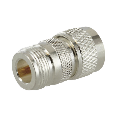 Adaptador en Línea de Conector N Hembra a UHF Macho (PL-259)  Plata/ Oro/ Teflón.