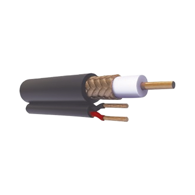 ( venta x metro ) Cable coaxial RG59 Siamés  Malla de Cobre y Aluminio  HECHO EN MÉXICO  Optimizado para HD+ 2 hilos calibre 20.
