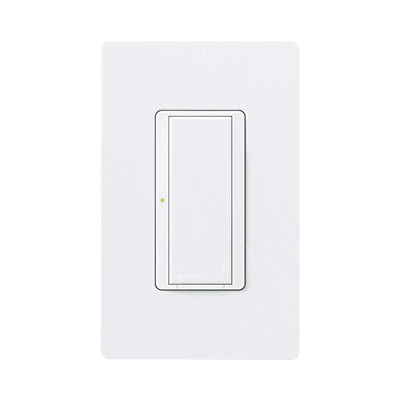 (RadioRA2) Switch on/off  RRD-8S-DV-WH de doble voltaje  un solo polo 120V/  8A/  1/10HP 3A en motores  apaga y enciende iluminación ó motor  NO requiere cable neutro.