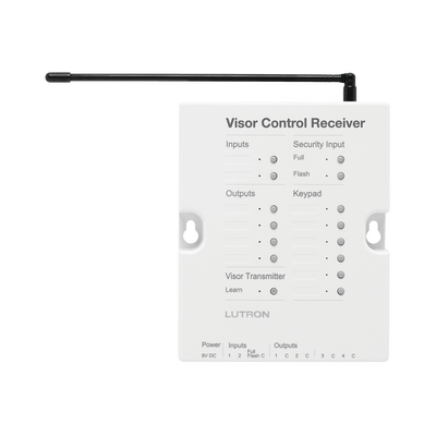 (RadoiRA2) Receptor de control para puertas de garage  regulador de iluminación. 120V  4 salidas de relay y 2 entradas. Complementar con RRMAIN de RadioRa2 Lutron.