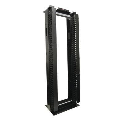 Rack de Aluminio System de 7ft x 19in  45UR  Con organizadores verticales  conexión de tierra y accesorios de montaje