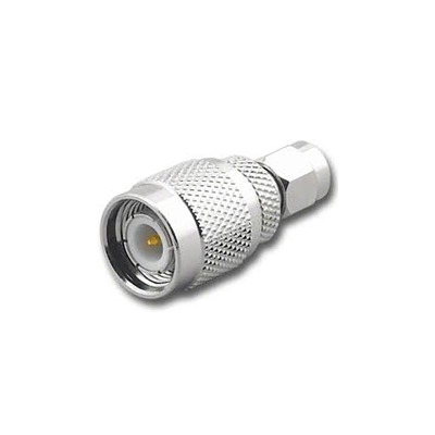 Adaptador en Línea  de Conector SMA Macho a TNC Macho  Níquel/ Oro/ Teflón.