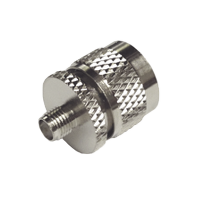 Adaptador en Línea de Conector SMA Hembra a UHF Macho (PL-259)  Níquel/ Oro/ Teflón.