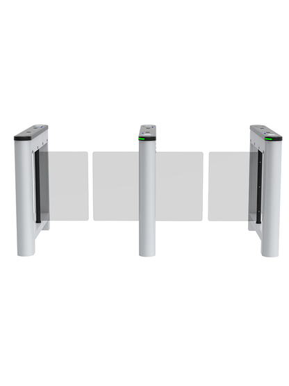 ZKTECO SATURNS1000 - Barrera Peatonal Tipo Swing Bidireccional / Equipada con un motor DC brushless / Hasta 3 millones de ciclos / Acero SPCC laminado en frío / Vidrio templado 2.5D #NEWZK1