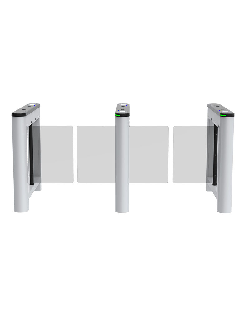 ZKTECO SATURNS1200 - Barrera Peatonal Central Abatible / Acero SPCC laminado en frío / Hasta 3 millones de ciclos / Vidrio templado 2.5D / Requiere barrera Saturn-S1000 #NEWZK1
