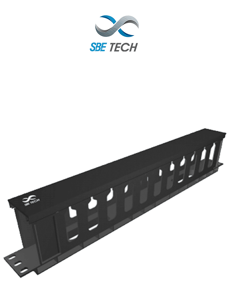 SBETECH SBE-OH1UR - Organizador de cable horizontal 1UR