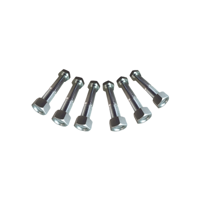 Juego de 6 Tornillos y tuercas de acero inoxidable de 3/4” x 2 1/2.