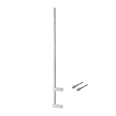 Mástil Liviano de Pared de 1.5 m (Diam. 1-1/4") con Cejas de Fijación  Soldadas  ¡No se gira! Incluye Taquetes para instalación.